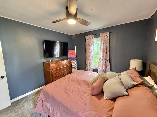 1010 Brentwood Rd, Machesney Park, IL 61115 - carpeted bedroom with baseboards and ceiling fan