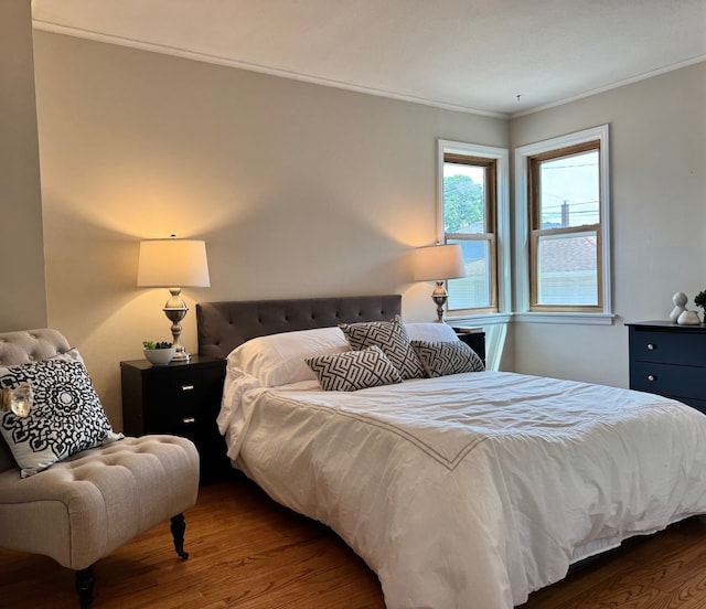 7727 W Palatine Ave, Chicago, IL 60631 - bedroom with wood finished floors and crown molding