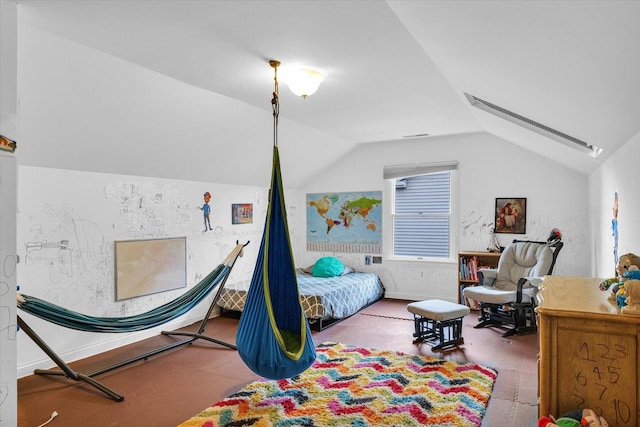 3408 Mill Creek Ct, Champaign, IL 61822 - bedroom featuring vaulted ceiling