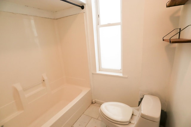 2940 W 38th St, Chicago, IL 60632 - bathroom with toilet, tile patterned floors, and shower / washtub combination