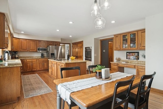 22902 W Lochanora Dr, Hawthorn Woods, IL 60047 - dining area with light wood-type flooring and recessed lighting