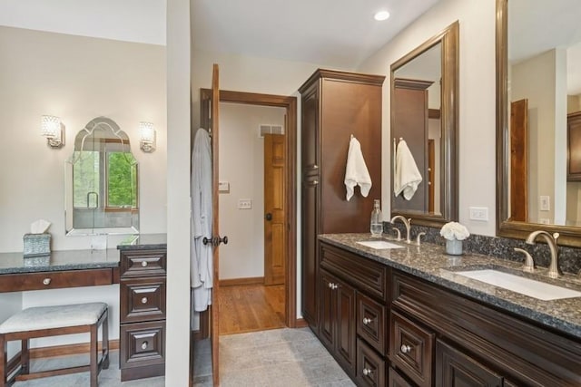 22902 W Lochanora Dr, Hawthorn Woods, IL 60047 - full bath with double vanity and recessed lighting