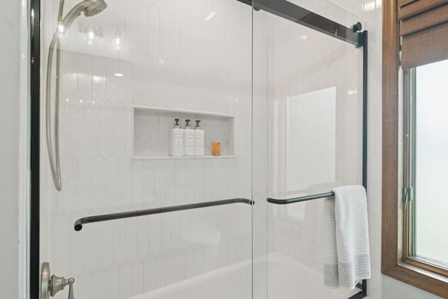 22902 W Lochanora Dr, Hawthorn Woods, IL 60047 - bathroom with bath / shower combo with glass door
