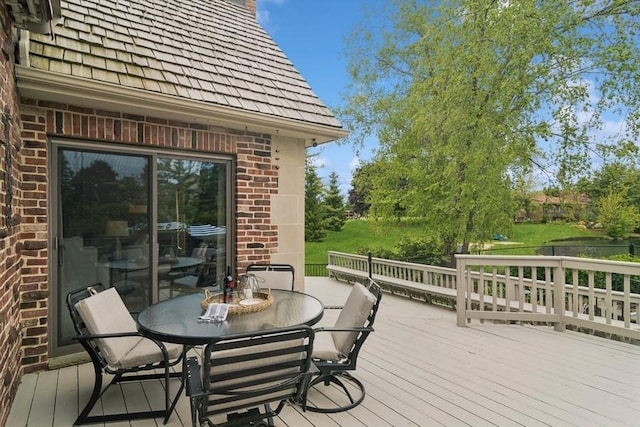 22902 W Lochanora Dr, Hawthorn Woods, IL 60047 - deck featuring outdoor dining area