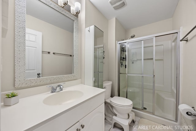 647 Glacier Trl, Roselle, IL 60172 - full bath featuring toilet, a shower stall, and vanity