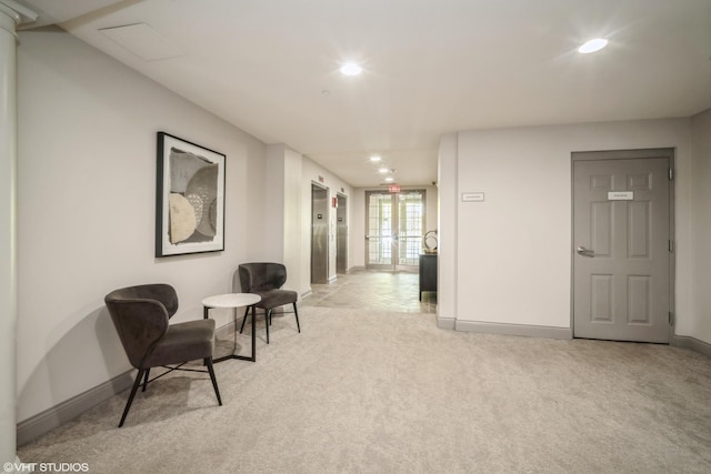 2700 Summit Dr Unit 307, Glenview, IL 60025 - living area with recessed lighting, baseboards, and light carpet