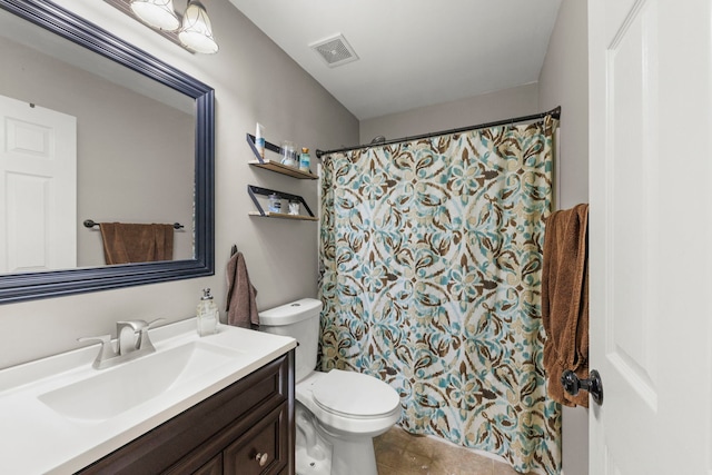 1876 Ione Ln, Aurora, IL 60503 - bathroom featuring vanity, toilet, tile patterned flooring, and a shower with curtain
