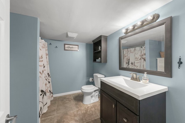 1876 Ione Ln, Aurora, IL 60503 - bathroom with vanity, toilet, and a shower with shower curtain