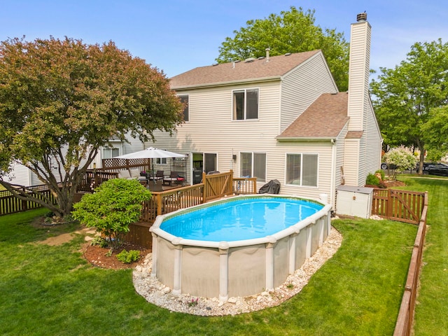 1876 Ione Ln, Aurora, IL 60503 - view of pool with a deck