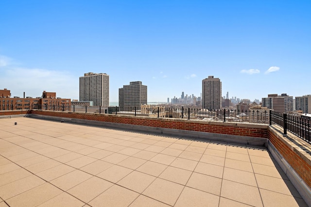431 W Oakdale Ave Unit 1C, Chicago, IL 60657 - view of patio featuring a skyline view