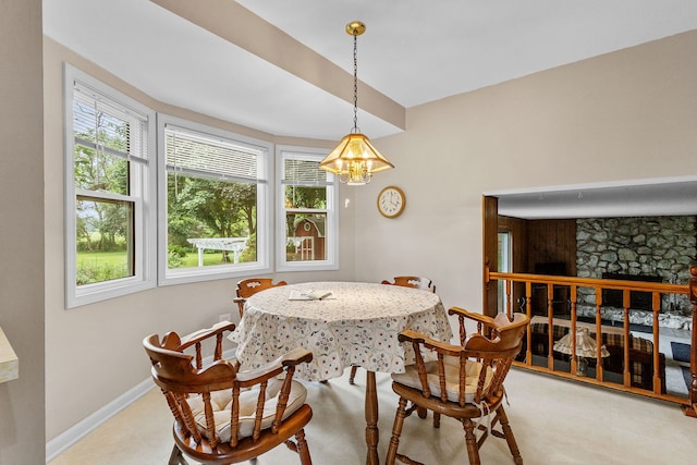 2841 E Pine Dr, Crete, IL 60417 - dining room featuring a chandelier and baseboards