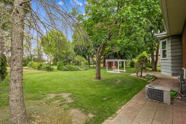 2841 E Pine Dr, Crete, IL 60417 - view of grassy yard featuring a pergola and a patio area