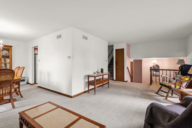 2841 E Pine Dr, Crete, IL 60417 - living area with light colored carpet and baseboards