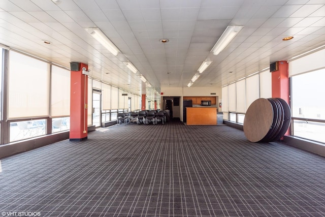 5455 N Sheridan Rd Unit 901, Chicago, IL 60640 - workout area featuring carpet flooring and floor to ceiling windows