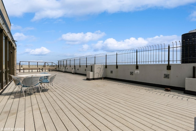5455 N Sheridan Rd Unit 901, Chicago, IL 60640 - wooden terrace featuring outdoor dining area
