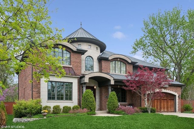 1138 Greentree Ave, Deerfield, IL 60015 - view of front of home featuring brick siding, a standing seam roof, and driveway