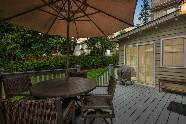 1284 N Jack Pine Ct, Palatine, IL 60067 - wooden deck featuring outdoor dining area