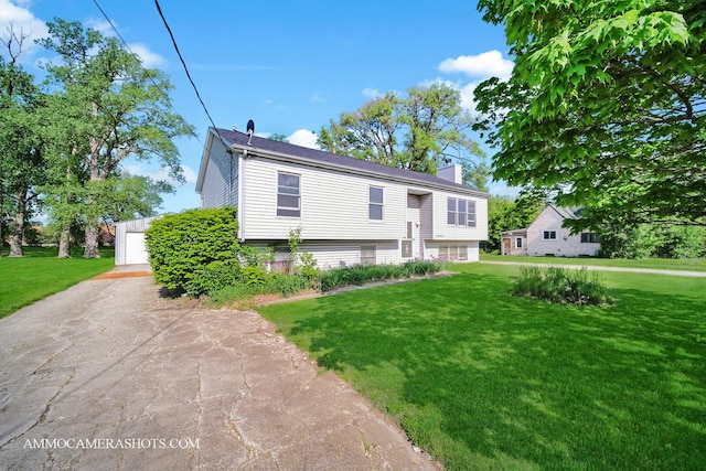 2N562 Atlantic Dr, West Chicago, IL 60185 - raised ranch featuring a chimney and a front yard