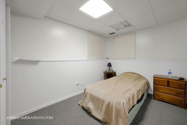 2N562 Atlantic Dr, West Chicago, IL 60185 - bedroom with carpet, a paneled ceiling, and baseboards