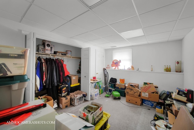 2N562 Atlantic Dr, West Chicago, IL 60185 - bedroom with a paneled ceiling, a closet, and carpet