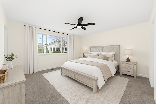 1468 W Grand Haven Rd, Romeoville, IL 60446 - bedroom with carpet floors, baseboards, and a ceiling fan