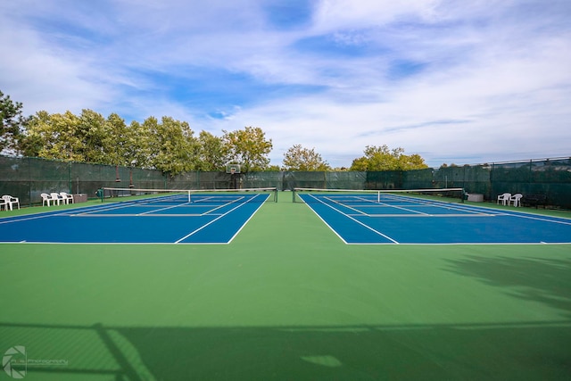 1468 W Grand Haven Rd, Romeoville, IL 60446 - view of tennis court featuring community basketball court