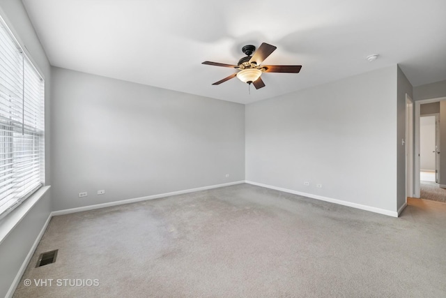 412 W Wood St, Palatine, IL 60067 - carpeted spare room featuring a ceiling fan, baseboards, and a smoke detector