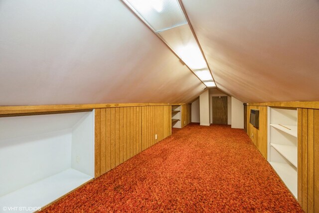 533 Clarence Ave, Oak Park, IL 60304 - bonus room featuring carpet flooring, lofted ceiling, and wooden walls