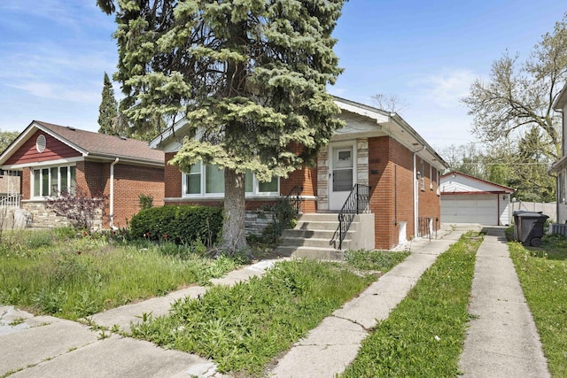 1918 W 108th Pl, Chicago, IL 60643 - bungalow featuring brick siding, a garage, and an outbuilding