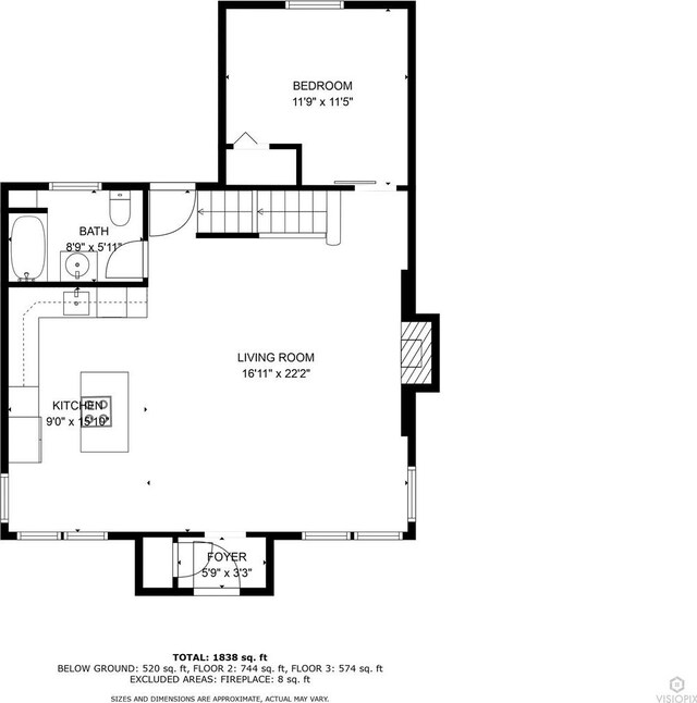 12725 S Wallace St, Chicago, IL 60628 - floor plan / room layout