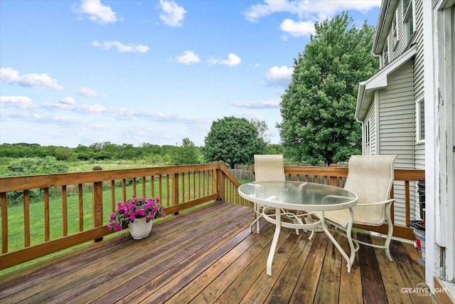 S970 Newton Sq, Geneva, IL 60134 - wooden terrace with outdoor dining area and a lawn