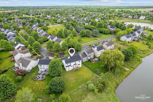 S970 Newton Sq, Geneva, IL 60134 - aerial view of residential area with a nearby body of water