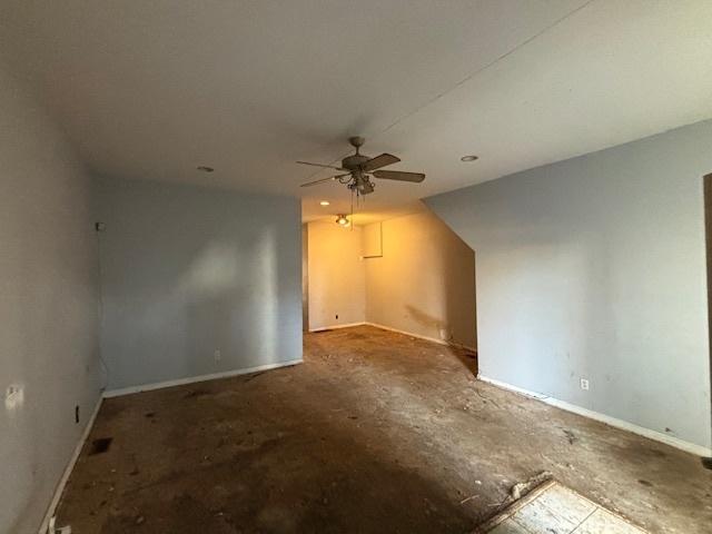 8370 S Baker Ave, Chicago, IL 60617 - bonus room featuring ceiling fan and baseboards