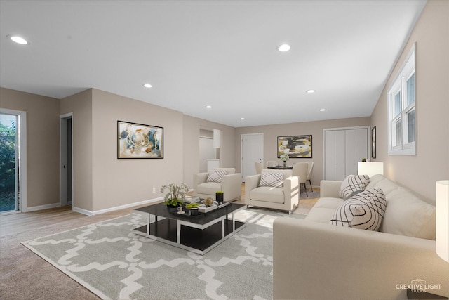 304 John St, North Aurora, IL 60542 - living area featuring baseboards and recessed lighting