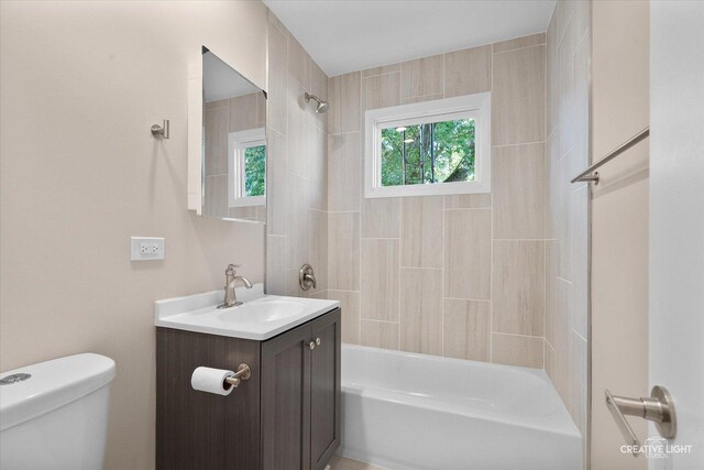 304 John St, North Aurora, IL 60542 - full bathroom with bathtub / shower combination, vanity, and toilet