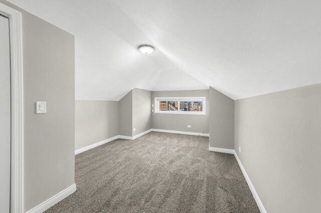 9028 S Ada St, Chicago, IL 60620 - additional living space featuring carpet floors, lofted ceiling, and baseboards