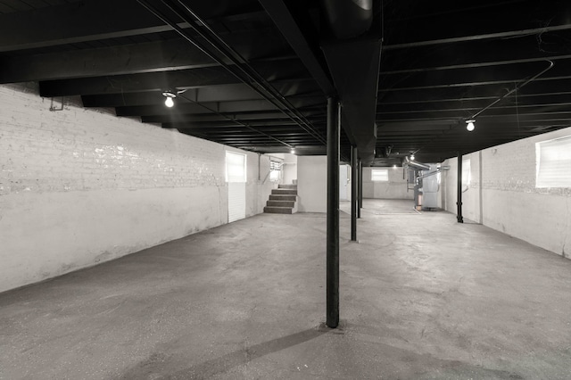 9028 S Ada St, Chicago, IL 60620 - below grade area with stairway and heating unit