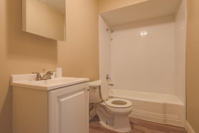 885 163rd St, Calumet City, IL 60409 - bathroom with toilet, wood finished floors, vanity, and bathing tub / shower combination