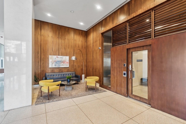 3600 N Lake Shore Dr Unit 517, Chicago, IL 60613 - building lobby featuring wood walls and recessed lighting