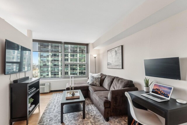 3600 N Lake Shore Dr Unit 517, Chicago, IL 60613 - living room with light wood finished floors