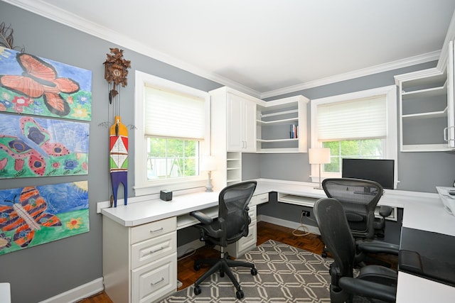 25W651 Towpath Ct, Wheaton, IL 60189 - home office with crown molding and baseboards