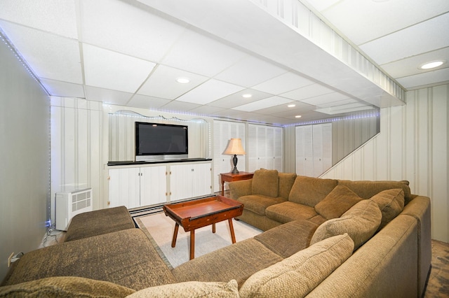 25W651 Towpath Ct, Wheaton, IL 60189 - living room with a decorative wall and recessed lighting