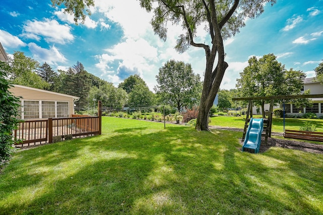 25W651 Towpath Ct, Wheaton, IL 60189 - view of green lawn with a playground