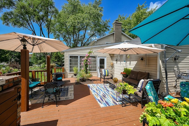 25W651 Towpath Ct, Wheaton, IL 60189 - deck with an outdoor living space