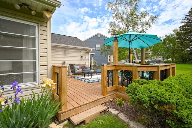25W651 Towpath Ct, Wheaton, IL 60189 - view of wooden deck