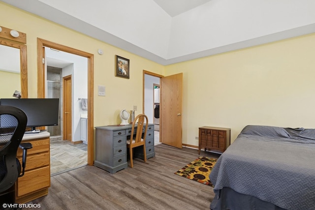 6719 W Applewood Ln, Spring Grove, IL 60081 - bedroom with wood finished floors, an office area, and baseboards