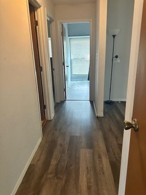2302 Melrose Dr Unit A, Champaign, IL 61820 - hallway featuring dark wood finished floors and baseboards