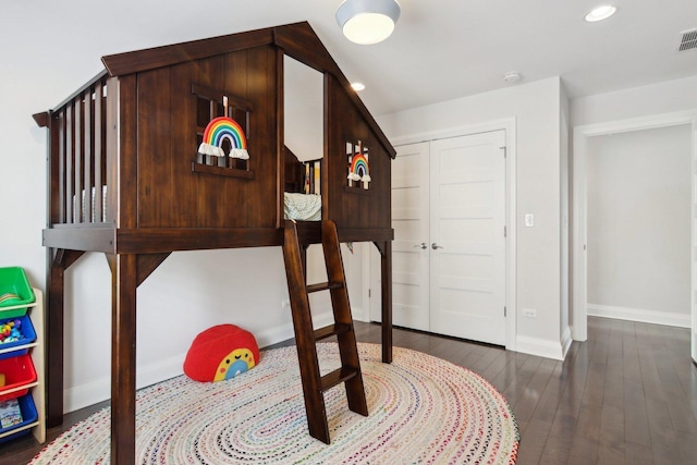 16829 Sheridans Trl, Orland Park, IL 60467 - bedroom featuring baseboards, recessed lighting, hardwood / wood-style floors, and a closet