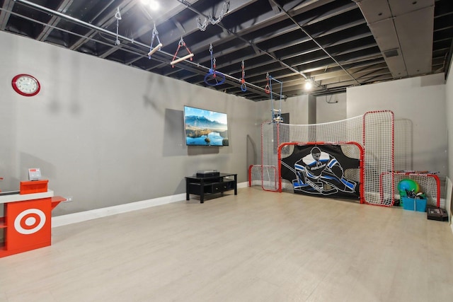 16829 Sheridans Trl, Orland Park, IL 60467 - finished below grade area featuring wood finished floors and baseboards