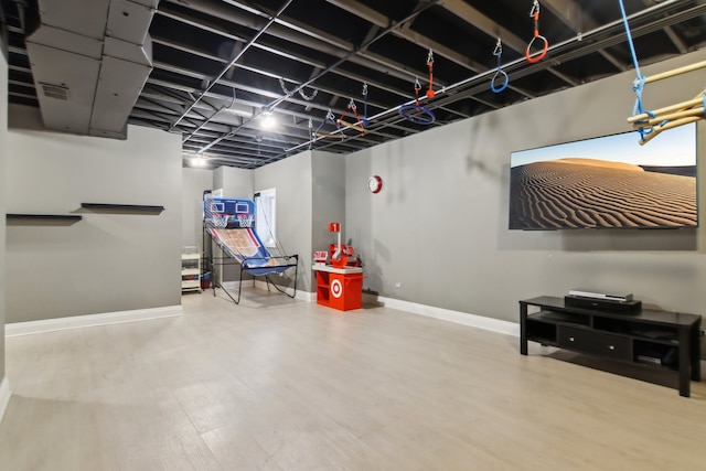 16829 Sheridans Trl, Orland Park, IL 60467 - finished below grade area with wood finished floors and baseboards